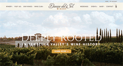 Desktop Screenshot of danzadelsolwinery.com
